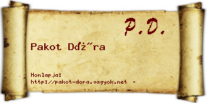 Pakot Dóra névjegykártya